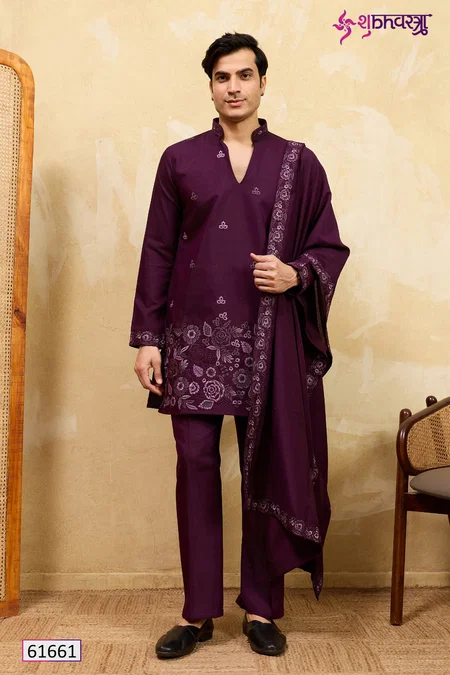 The Grand V Drape By Shubhvastra Viscose Silk Kurta Pajama With Dupatta Wholesale
